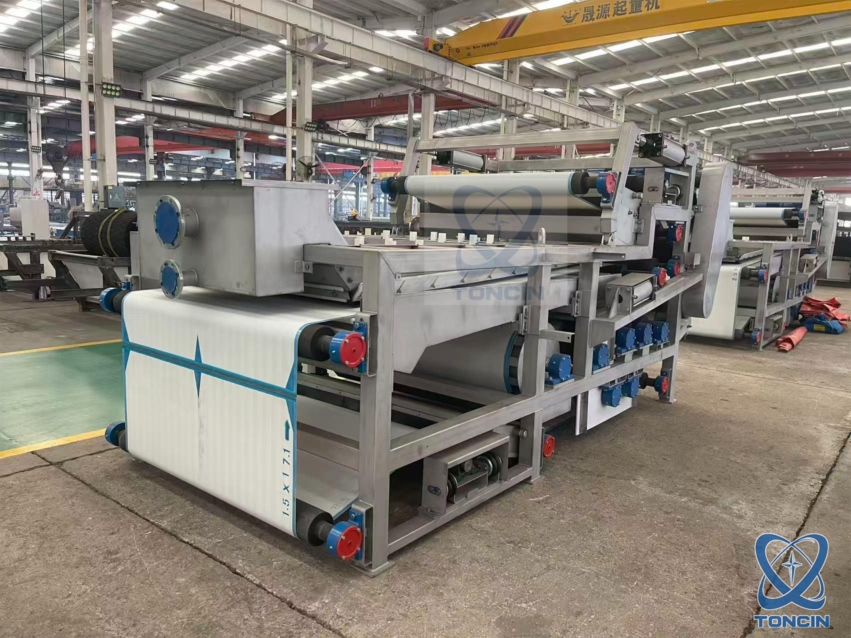 مبدأ عمل مكبس مرشح حزام نزح المياه المتقدم